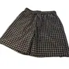Pantalones de pijama a cuadros simples japoneses para hombre, de verano, puro algodón, gasa, finos, holgados, shorts de playa, bermudas, pantalones para casa