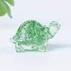 Animal de cristal natural, cristal blanco, linda tortuga pequeña, joyería decorativa creativa para escritorio, artesanías, adornos para coche