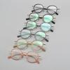 Óculos Danyang Óculos Retro de Titânio Puro Ultra Leve Moda Óculos Simples N-050 Moldura Oval