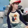 Camiseta Interior Térmica de Polar para Niñas, Nuevo Estilo Otoño/Invierno 2026, Camiseta de Manga Larga Raglán, Top Cálido para Bebé Niña