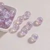 Cuentas Redondas de Cristal Esmerilado DIY Cadena para Teléfono Móvil Llavero Colgante para Coche Accesorios de Joyería Material de Cuentas de Resina