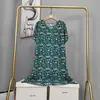 Bata de Noche de Algodón y Seda para Mujer, Vestido Largo de Verano Moderno de Gama Alta, Estilo Delgado para Primavera y Otoño, Se Puede Usar Afuera, Ropa de Dormir de Manga Corta Talla Grande