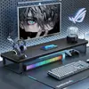Soporte para monitor de computadora, elevador de monitor para escritorio, organizador de escritorio para juegos, base elevada para almacenamiento de pantalla de portátil