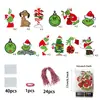 Artigos de Festa de Natal do Grinch, Bandeirolas, Toppers para Bolo, Óculos de Papel, Decorações de Feriado