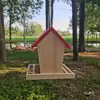 Comedero para pájaros de exterior, Comedero semiautomático para balcones de exterior, Comedero para pájaros colgante para jardines, Bebedero para pájaros silvestres