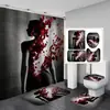 Bestseller de comercio electrónico transfronterizo: Cortina de ducha de poliéster con estampado digital creativo temática de Halloween, directo del fabricante, venta al por mayor disponible