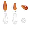 Nuevos accesorios de joyería DIY Cuentas sueltas de cristal cuentas de vidrio 4 * 10MM agujero recto cuentas de gota de agua pendientes galvanizados al por mayor