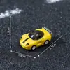 Simulación de paisaje en miniatura de un coche de carreras de dibujos animados, un superdeportivo, accesorios de decoración DIY para casa de muñecas, adornos de escritorio de coche en miniatura