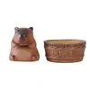 Capibara de Arena Morada Creativo Rata de Agua Murciélago Bañera Mascota de Té Se Puede Criar Bandeja de Té Juego de Té Decoración Adornos de Escritorio Juego de Té