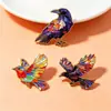 Broche Insignia de Metal de Cuervo Colorido Pájaro Pequeño Adorno Creativo Accesorio Pin Decoración Ropa Mochila Transfronterizo