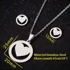 Juego de Tres Piezas de Joyería Transfronteriza Día de San Valentín Collar con Colgante Geométrico de Estrella Aretes Joyería Transfronteriza Listo para la Venta
