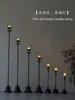 Adornos de Candelabro Retro de Hierro Fundido Hechos a Mano, Lámparas de Aceite de Hierro Antiguo, Candelabros Decorativos para Sala de Té Zen, Lámparas de Piso Estilo Wabi-Sabi