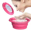 Bacia dobrável popular da Amazon para compressa de gelo, cuidados com compressa fria, terapia com gelo, vem com bandeja de gelo, banho de gelo, beleza, bacia de compressa de gelo de silicone