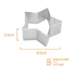En Stock Anillo Perforado de Acero Inoxidable 430 Forma de Estrella para Tarta Anillo de Mousse Francés Anillo para Tarta de Queso Molde de Estrella de Cinco Puntas para Hornear