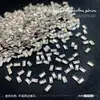 Set de mini pedrería de circonia blanca brillante para uñas, pedrería irregular de fondo plano, accesorios populares de colores mixtos para decoración de uñas