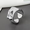 Anillo de Celebridad de Internet de Tiro Real de Dongdaemun Coreano Nuevo Anillo Elegante Japonés y Coreano de Metal Anillo Retro Plata Esterlina Moderna