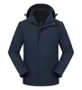 Jaqueta de Montanhismo Três em Um para Homens e Mulheres, Impermeável, Corta-vento, com Capuz, com Forro de Fleece, LOGO Personalizável, Casaco de Jaqueta para Exterior
