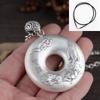 Plata de ley 925 hueca Sutra del Corazón Paramita hebilla de seguridad colgante para hombre collar colgante joyería para mujer colgante puro cadena para suéter