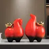 Novo Estilo Chinês Cerâmica Imediatamente Rico Retro Cavalo Tang Ornamentos Cavalo Vermelho Cavalo Preto Sala de Estar Entrada Decoração Artesanato Atacado