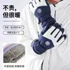 Guantes de Invierno Cálidos para Mujer con Terciopelo y Algodón Engrosado para Ciclismo al Aire Libre, Motocicletas Eléctricas, Resistentes al Viento, Pantalla Táctil, Guantes de Esquí para Hombre
