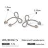 ¡original!! Acero Inoxidable/Aretes de Lazo de Línea Diseño Nicho Único Premium Collar Mariposa