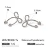 Jieding Pendientes de Lazo de Cerezo Europeos y Americanos Accesorios de Collar de Lujo Ligero de Gama Alta Joyería Transfronteriza de Acero Inoxidable para Mujer