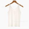 Camisola de Seda de Hielo Nueva 2024 para Mujer, Ropa Exterior de Verano, Traje Holgado, Top Básico sin Mangas con Cuello en V