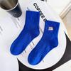 Meias Cityboy Masculinas e Femininas Curtas Estilo Coreano Ins Tendência High Street Bordado Americano Letras Respiráveis Esportivas Meias de Cano Médio para Homens