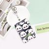 Porta Cartão de Panda Grande em ABS porta-cartão de estudante masculino e feminino fofo conjunto de certificados de cartas de jogo capa protetora comércio exterior Gola halter