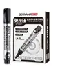 [Punta Redonda de 4.5 mm de Grosor] Pluma Blanca para Pizarra Líquida Recta Tinta Negra Marcador Base Agua Gran Capacidad para Maestros Fácil de Borrar