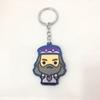 Broche de metal con forma de personaje de dibujos animados, llavero de goma blanda de doble cara, llavero acrílico