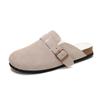 Versão de pele de carneiro ~ Cortiça Couro genuíno de sola grossa Birkenn Pantufas femininas de verão Pantufas Sandálias de meia sola