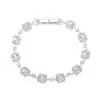 Pulseira Quadrada Colorida de Zircônia Personalizada, Simples, Fashion, Versátil para Mulheres, Nicho de Luxo Leve, Elegante, de Alta Qualidade, Exquisita e Versátil Joia de Mão