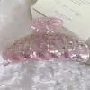 Grampo de Cabelo de Ácido Acético Pesado Full Diamond Estilo Francês Temperamento Grampo Tubarão Ins Nicho Alta Qualidade Tocando Grampo de Cabelo Acessórios de Cabelo
