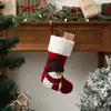 Decorações de Natal: Meias de Natal 3D em desenho animado, Papai Noel, boneco de neve, pinguim de pelúcia, sacolas de presente