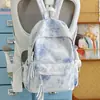 Mochila Tie-Dye Simple y Elegante Estilo Coreano 2026 Nueva Gran Capacidad Bolsa Escolar para Estudiantes de Secundaria y Preparatoria Mochila para Computadora
