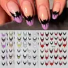 Belleza Total Transfronterizo Nuevo Manicure Halloween Pegatinas Oscuras Multicolores Brillo Francés Murciélago Pegatinas para Manicure Halloween
