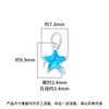 Pingente de Prata de Lei S925 Zircônia Estrela de Cinco Pontas Coração Pingente de Estrela em Forma de Coração DIY Acessórios para Pulseira Colar de Cristal