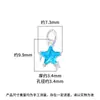 Colgante de Estrella de Cinco Puntas de Circonita de Plata Esterlina S925 Colgante de Corazón Colgante de Estrella en Forma de Corazón Accesorios de Pulsera Collar de Cristal DIY