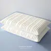 Funda de almohada rayada acolchada Clase A, semiimpermeable y totalmente impermeable, pieza individual o par, 48x74cm, estilo simple, cómoda y agradable para la piel