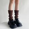 Otoño e Invierno simple suelto calentador de piernas lana cálido blogger tejido calcetín de felpa cubierta simple para todo combinar moda ins cubierta para botas