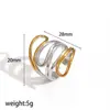 Estilo Ins Diseño de Nicho Anillo Abierto de Acero de Titanio Moda para Mujer Versátil Simple Anillo de Acero Inoxidable que No se Desvanece Pulsera