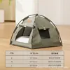 Tenda para animais de estimação para gatos e cães, adequada para todas as estações, fechada, destacável, portátil, dobrável, tenda de gato respirável para o verão