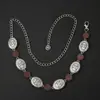 Moderna Versátil Estilo Étnico Cadena Metálica para la Cintura con Colgante de Flor Venta Caliente Transfronteriza Accesorios de Ropa Joyería Unisex