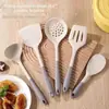 Utensílios de cozinha de silicone colher de sopa espátula colher colher utensílios de cozinha antiaderentes grau alimentício conjunto de suprimentos de cozinha atacado