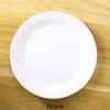 Plato de Cena Jardín de Infancia Hecho a Mano DIY Plato Redondo para Pintar Blanco Pastel Vajilla Desechable Decoración de Cumpleaños Decoraciones