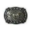 Hebilla de Cinturón de Aleación de Zinc de 26 Letras Tamaño Grande Hebilla de Cinturón con Patrón de Vaquero Occidental