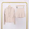 Conjunto de Sudadera con Capucha y Falda Lulu, Falda de Tenis, Conjunto de Dos Piezas con Capucha Anti-Exposición para Mujer, Shorts de Yoga