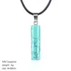 Collar Cilíndrico de Cristal Natural de 30 mm Estilo Minimalista Europeo y Americano Transfronterizo Colgante de Piedra Preciosa Cilíndrica Tallada de Ágata en Bruto