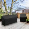 Funda para Sofá de Exterior de 3 Plazas Impermeable, Funda para Muebles de Patio de 80 Pulgadas para Sofá, Poliéster Resistente y Costuras Dobles, Negro Clásico